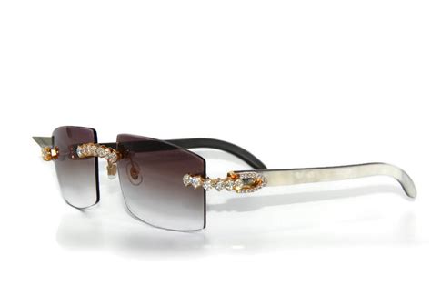 cartier buffalo horn with diamonds|used cartier buffalo horn glasses.